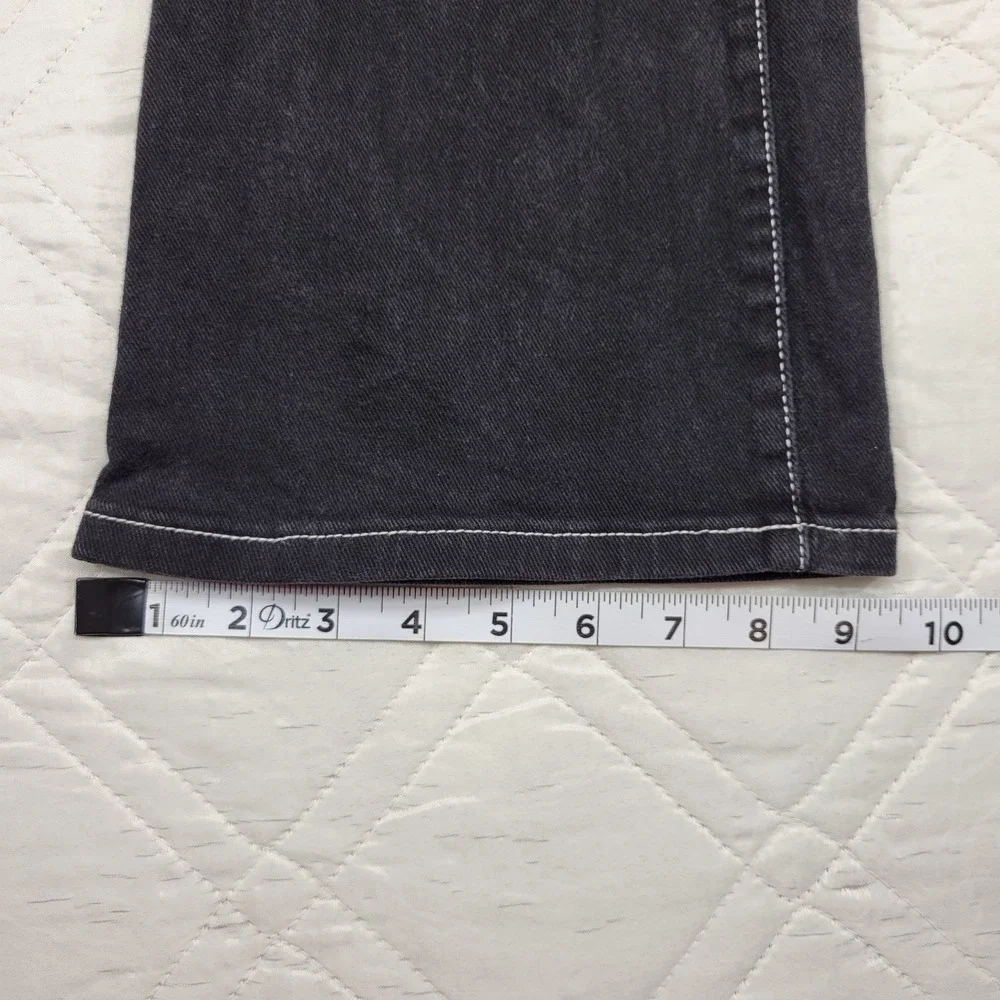 Shein‎ Flair Leg butterfly pocket black jeans size Petite M W27 L30